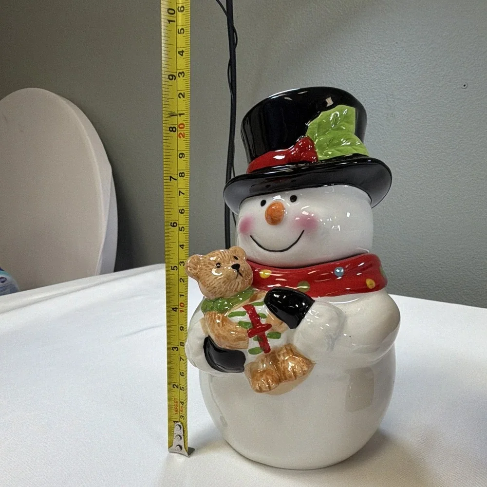 Sleigh Bell Bistro Christmas Ceramic Lot Snowman Cookie Jar Santa Pants Bowl